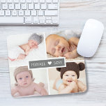 Liebe Foto Collage Grau Mousepad<br><div class="desc">Melde mich,  wenn du Hilfe brauchst oder spezielle Wünsche hast.</div>