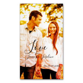 Liebe Foto fügen Sie Name est. Ehepaar Magnetische Visitenkarte