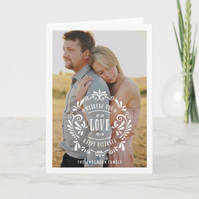 Liebe | Foto-Grußkarte Feiertagskarte (Vorderseite)