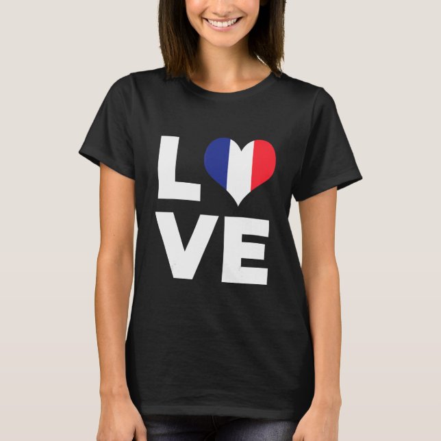Liebe Frankreich T-Shirt (Vorderseite)