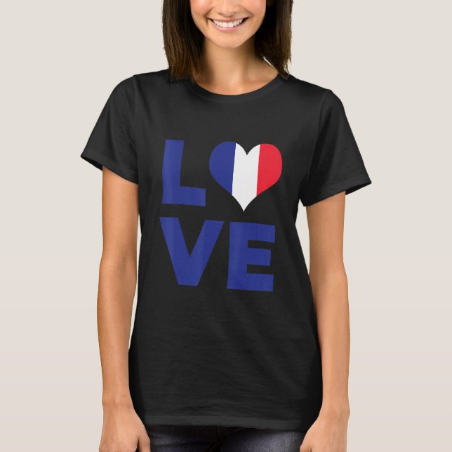 Liebe Frankreich T-Shirt (Vorderseite)