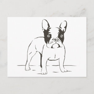 Liebe Französische Bulldog-Welpendockkarte Postkarte