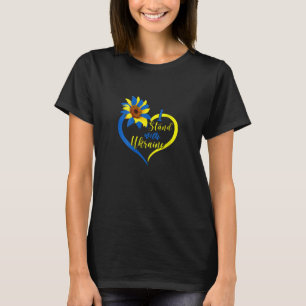 Liebe Frauen Herz Ukraine Sonnenblume Ukrainisch I T-Shirt