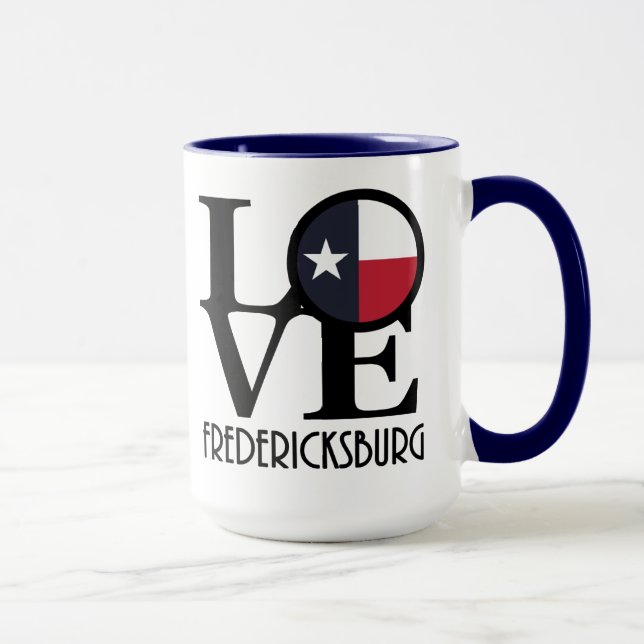 LIEBE Fredricksburg Texas 15oz Tasse (Rechts)