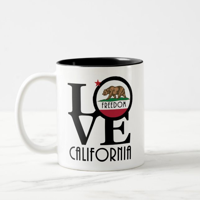 LIEBE Freedom California 11oz Zweifarbige Tasse (Links)
