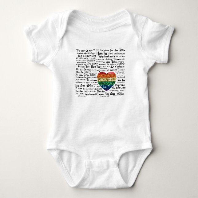Liebe Fremdsprachen Baby Strampler (Vorderseite)