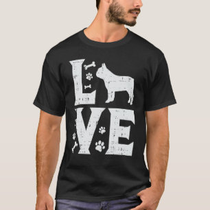 Liebe French Bulldog Frenchie Animal Pet Hund Love T-Shirt