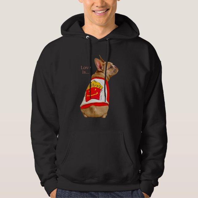Liebe French Bulldog Frenchie Mama Vater Dog Puppy Hoodie (Vorderseite)