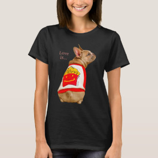 Liebe French Bulldog Frenchie Mama Vater Dog Puppy T-Shirt