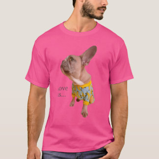 Liebe French Bulldog Frenchie Mama Vater Dog Puppy T-Shirt