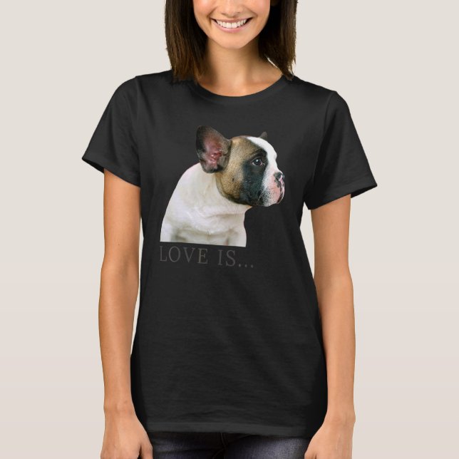 Liebe French Bulldog Frenchie Mama Vater Dog Puppy T-Shirt (Vorderseite)