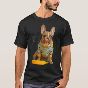 Liebe French Bulldog Frenchie Mama Vater Dog Puppy T-Shirt