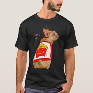 Liebe French Bulldog Frenchie Mama Vater Dog Puppy T-Shirt