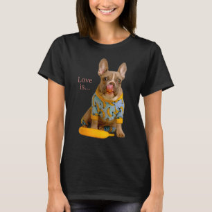Liebe French Bulldog Frenchie Mama Vater Dog Puppy T-Shirt