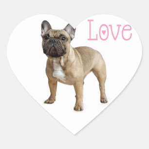 Liebe French Bulldog Puppy Docker / Siegel Herz-Aufkleber
