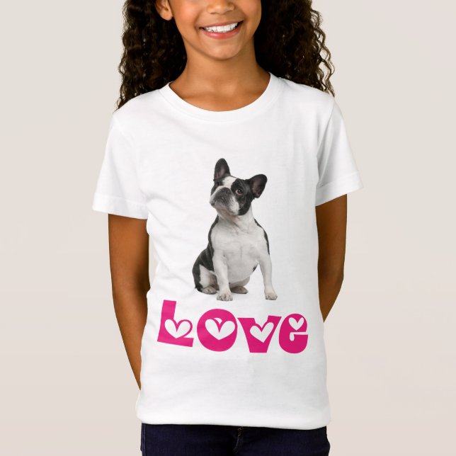 Liebe French Bulldog Welpe Dog T - Shirt (Vorderseite)