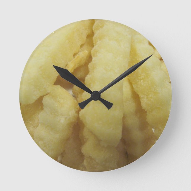 Liebe French Fries Runde Wanduhr (Vorderseite)