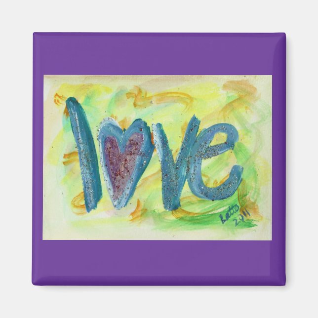 Liebe Fresh Spring Art Malerei Magnet (Vorne)