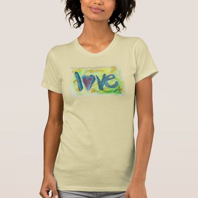 Liebe Fresh Spring Heart Inspiration Word Shirts (Vorderseite)