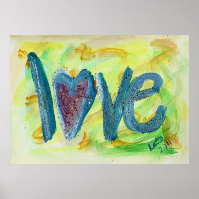 Liebe Fresh Spring Malerei Art Poster Drucken (Vorne)