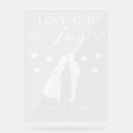 Liebe & Freude Benutzerdefinierte Hochzeit Acrylschild