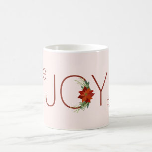 Liebe Freude Friede Weihnachten Poinsettia Kaffeetasse
