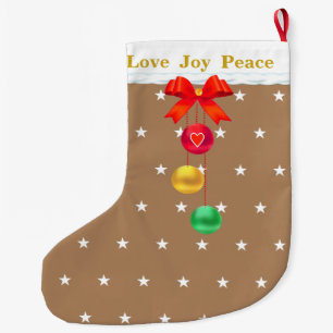 Liebe Freude Frieden Großer Weihnachtsstrumpf