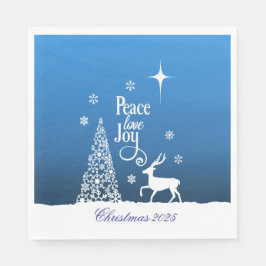 Liebe, Freude, Frieden, Weihnachten - Personalisie Serviette