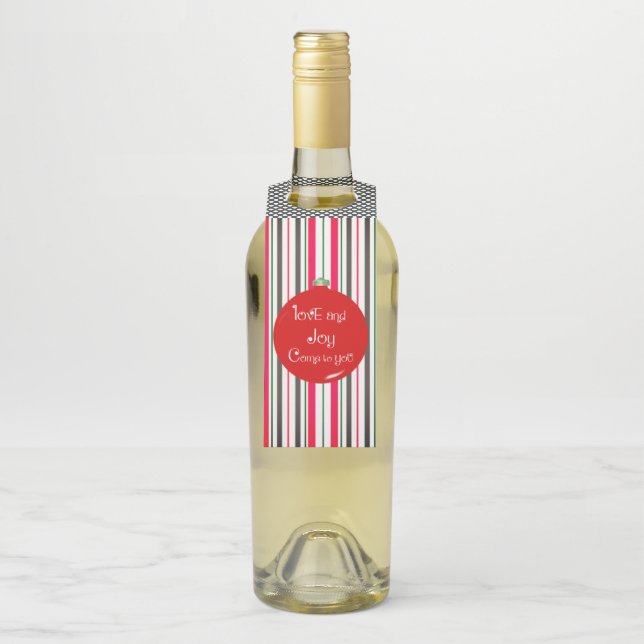 Liebe & Freude Kommen Sie zu Ihrem Urlaub Gutes Pa Flaschenanhänger (Auf Flasche)