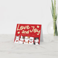 Liebe & Freude Moderne Niedliche Katzen Caroling