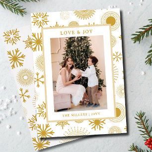 Liebe & Freude Weihnachten Foto Moderne Goldene Sc