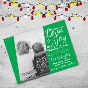 Liebe & Freude Weihnachtsfeiertag Postkarte