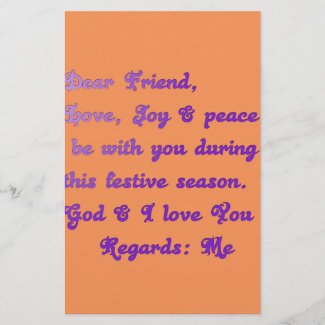 "Liebe Freunde" Feierliche Hochzeit Gruß Briefpapier (Vorderseite)