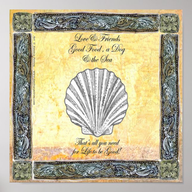 "Liebe & Freunde", Poster 28 cm x 28 cm (Vorne)