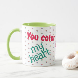 Liebe, Freundschaft, Regenbogenherzen, Bunter Bech Tasse