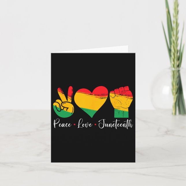 Liebe Frieden 1865 Schwarzer Pride Men Women K Karte (Vorderseite)