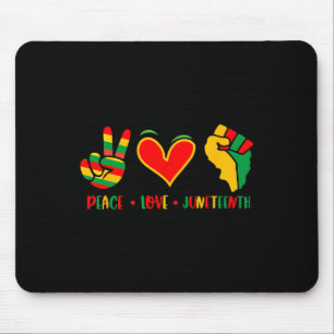 Liebe Frieden 1865 Unabhängigkeitstag Schwarz Mousepad