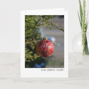 Liebe. Frieden. Austin. 360 Loop Christmas Trees Feiertagskarte