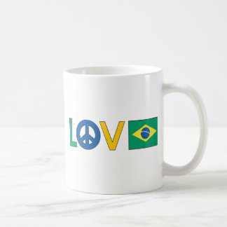 Liebe-Frieden Brasilien Tasse
