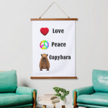 Liebe, Frieden, Capybara Mauer Art