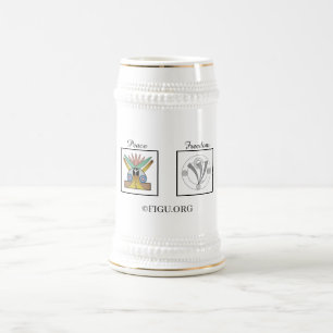 Liebe Frieden Freiheit Harmonie Bierglas