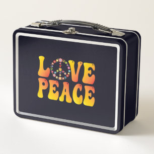 Liebe Frieden Freiheit Metall Brotdose