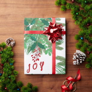 Liebe Frieden Freude Urlaubskranz grün rot Geschenkpapier