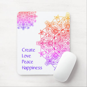 Liebe Frieden Glück Mousepad schaffen