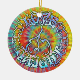 Liebe-Frieden Haight Keramik Ornament