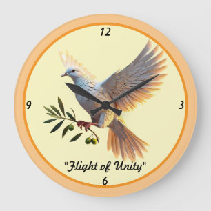 "Liebe Frieden Harmonie immer" Große Wanduhr