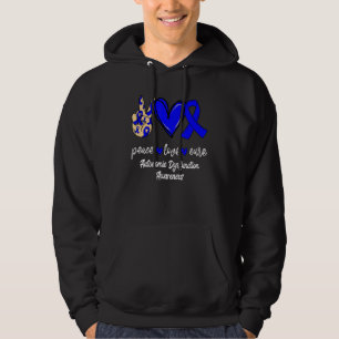 Liebe Frieden Heilung Autonome Dysfunktion Blauer Hoodie