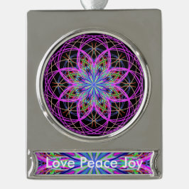 Liebe Frieden Joy Kaleidoscope Mandala Ornament