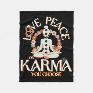 Liebe Frieden Karma Zeichen Göttliche Weiblichkeit Fleecedecke