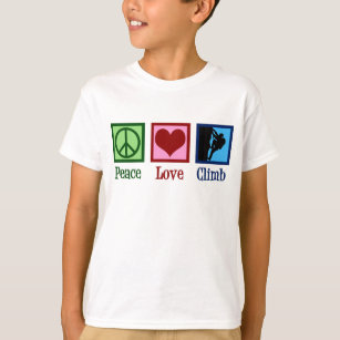Liebe Frieden Klettern Kinder T-Shirt